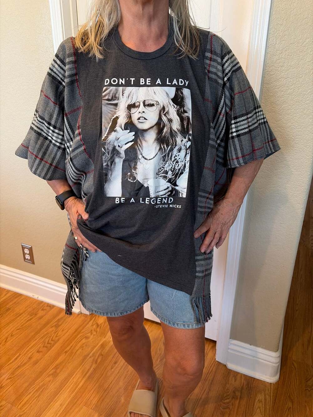 Stevie Nicks Upcycled Tunic Top Shirt OS Handmade Bohemian